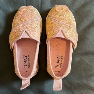 Toms Pink Glitter Shoes